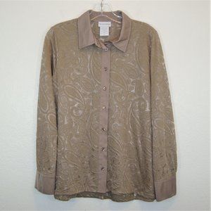 Soft Surroundings Semi Sheer Paisley Blouse